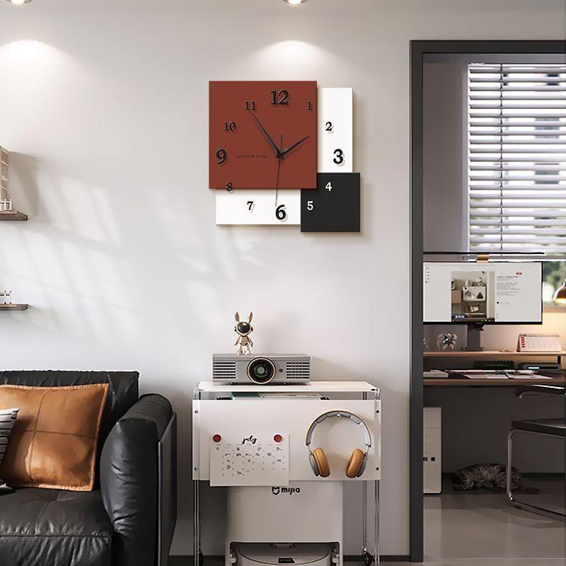 A New Creative Clock Mural Wall Hanging In The Nordic Minimalist Style for The Living Room, TV Background and Wall