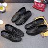 Men's Crocodile Pattern Moccasins - Trendy Korean Casual & British Driving Shoes