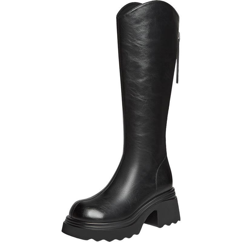 BESTU Women s Fashion Chunky Heel Knight Boots F2181DG5 37