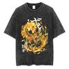 Demon Slayer anime manga T-shirt marškinėliai apatiniai marškinėliai medvilniniai Juodi