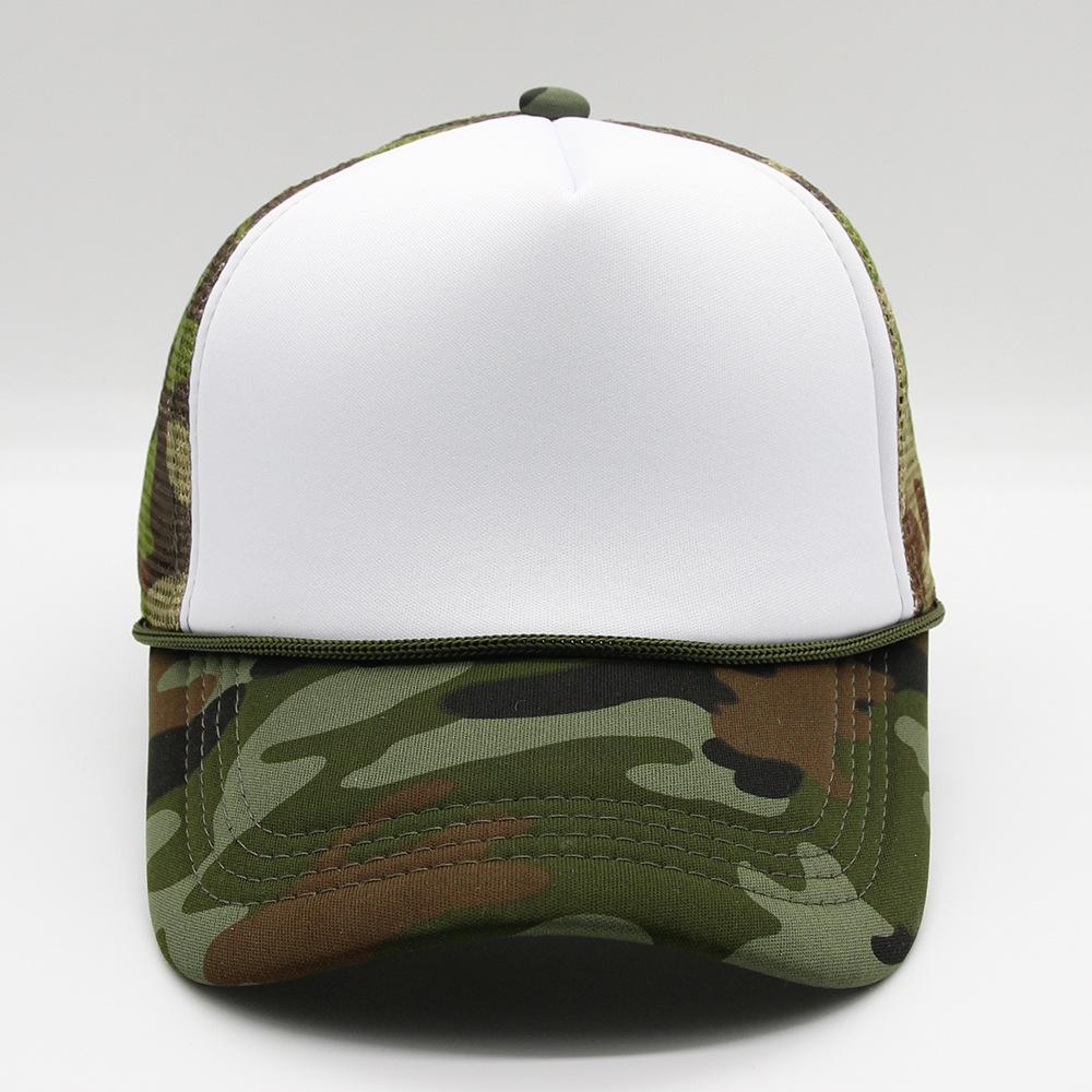 New Trucker Caps Men Women Plain Blank Foam Mesh Baseball Cap With Rope Summer Breathable Outdoor Sport Sun Visor Hats