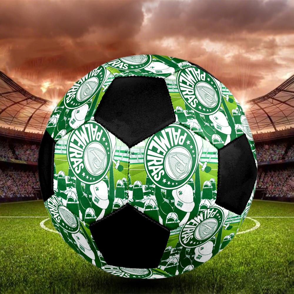 SIZE 5 SE Palmeiras Soccer Ball Colorful All Ages Machine Stitched PVC Competition Ready Durable High-Bounce