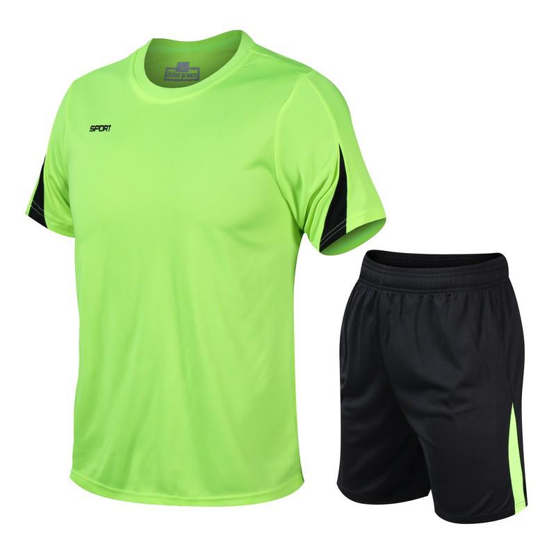 Summer Sports Suit Men's Large Size Quick-drying Breathable Running Clothes Loose Casual Fitness Short-sleeved New Sports