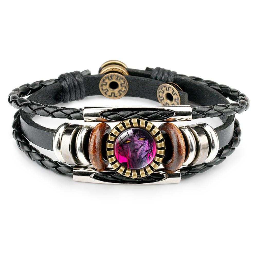 Rumi Zoey Mira Leather Beaded Jewelry Punk Style Bracelet