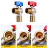 Brass 1/2inch Water Shut Off Valves with Handle Universal Water Flows Control Valves Hot/Cold Water Turn Angle Stop Valves