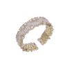 Dazzling Copper Geometric Ring With Adjustable Size And Stunning Zirconia Women For