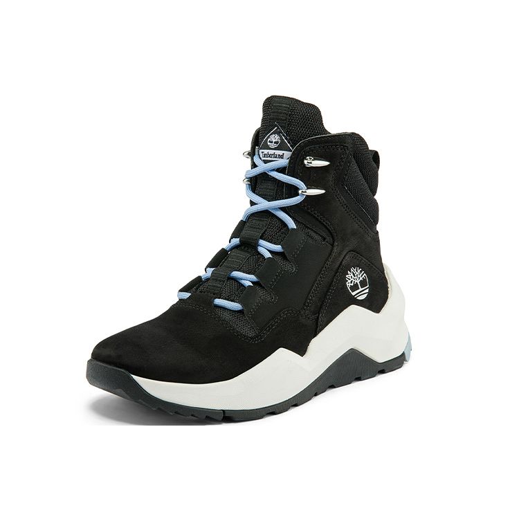 Timberland Women's Brooklyn Side Mid Lace Up Sneaker Black White A2JT6W