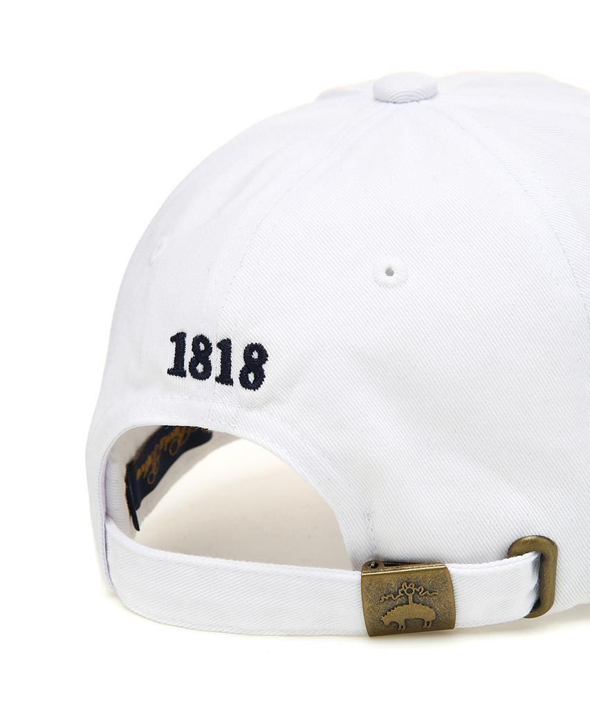 BROOKS BROTHERS [Unisex] Cotton Logo Baseball Cap (White) (Bbacmm7316Aes)