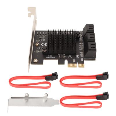 PCIE 3.0 To 6 Ports SATA Expansion Card 6Gbps PCI Express X4 X8 X16 Plug and Play PCIE SATA Card 6