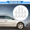 VekAuto Trunk Tail Panel Windshield Pillar Trim Clip Fender Fastener Rivet Retainer Fits VW Golf 2015-2021 Silver Tone Metal 10pcs