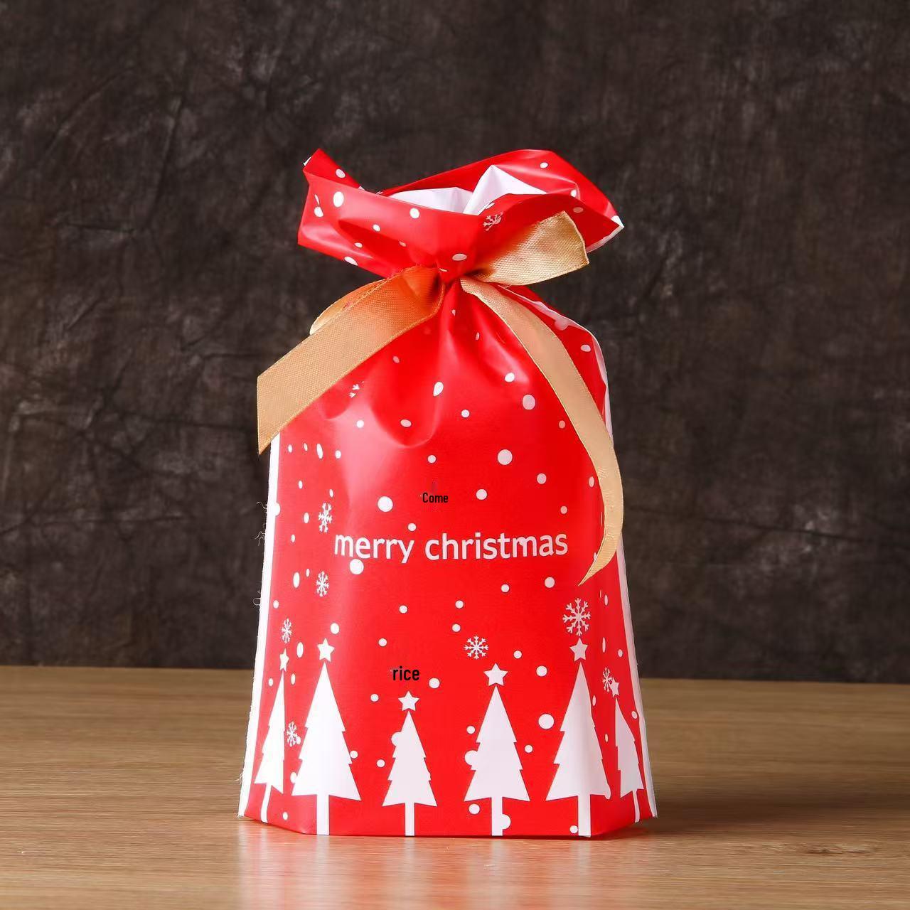Christmas Gift Bag: Apple, Nougat, Snowflake Cookies & Ribbon