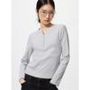 Uniqlo Rib Henley Neck T shirT Long Sleeve