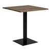 Table de café - HOUSE NORDIC - Chêne fumé - 70 x 70 x 75 cm - Base en métal noir - Élégance chic