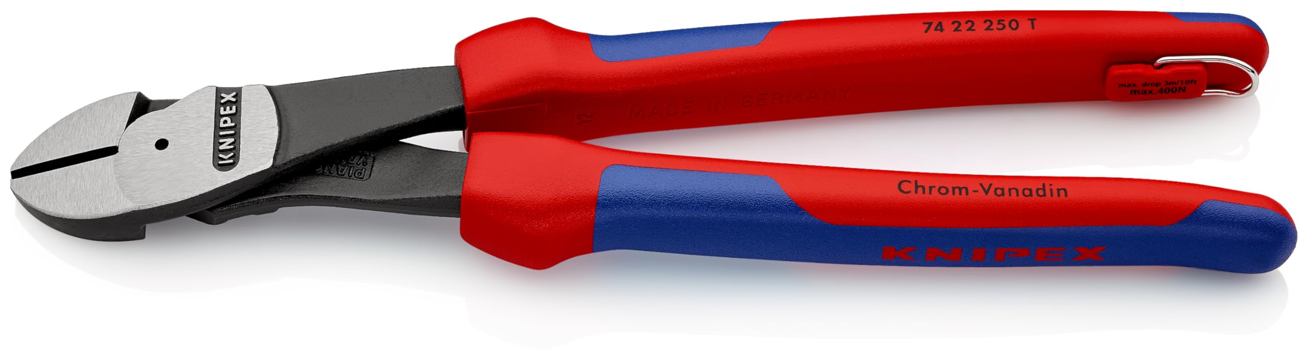 KNIPEX Diagonal Cutting Pliers Hard 7422-250TBK Heavy-Duty (for Wire)