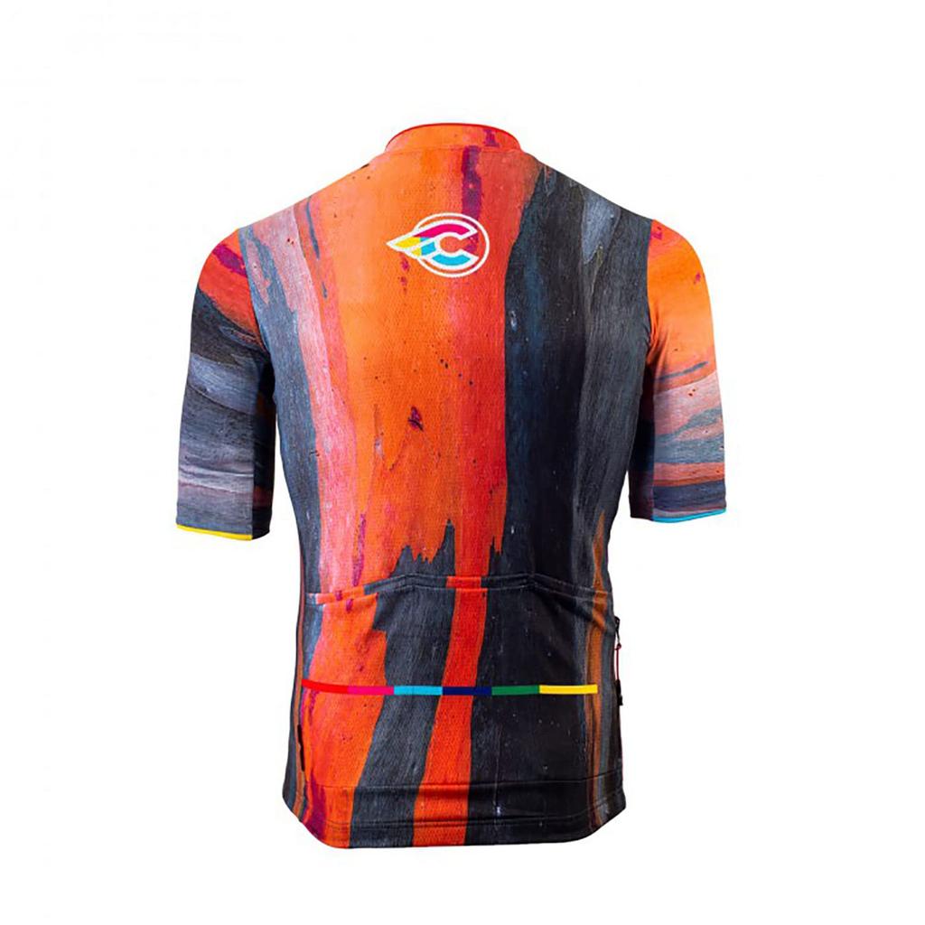 Cinelli ZYDECO EUCALYPTUS JERSEY Cycling Medium Men's Jersey, Orange,