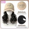 WTB Synthetic Hat Short Curly Hair Wig Integrated Women's Fashion Age-reducing Autumn and Winter Warm Baseball Hat Wig