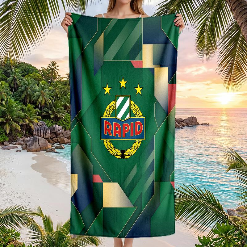 Asciugamano da Spiaggia Rapid Wien FC ad Asciugatura Rapida in Microfibra Assorbente Portatile da Viaggio per Nuoto