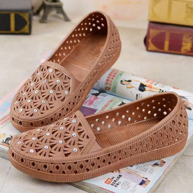 Women's Thick-Soled Bow Bathroom Slippers - Soft Sole, In Stock (Summer 2023)