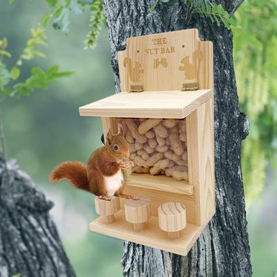 Eichhörnchenfutterspender Großes Fassungsvermögen Gartentisch Futtertisch Hinterhof Robust Vielseitig für Draußen