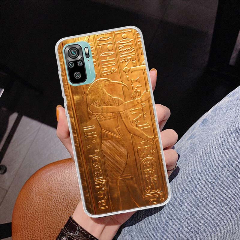 Egypt Nefertiti Anubis Ankh Cover Phone Case For Xiaomi Redmi Note 10 Pro Max 10S 9 9S 9T 8 8T 11T 11S 11 5G 11E 7 6 5 4X Coque