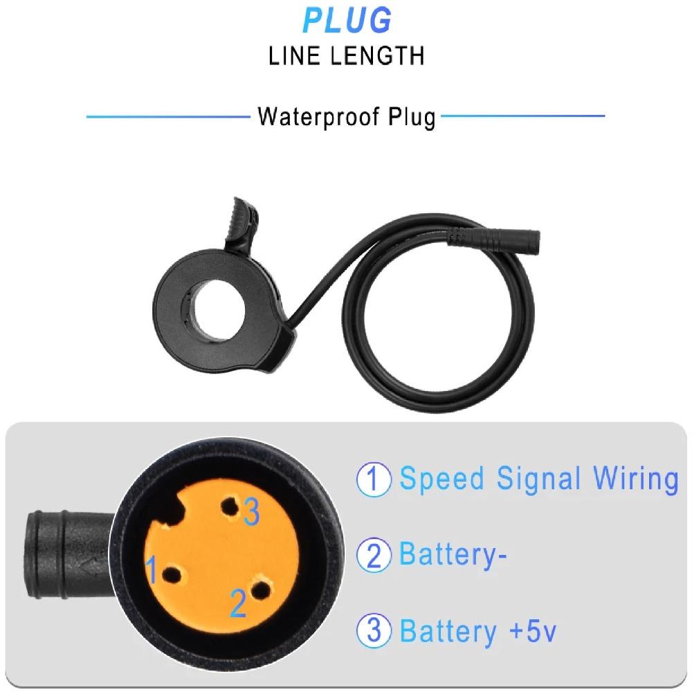 Wasserdichter Stecker Elektrisches Fahrrad Gaspedal für BAFANG BBSHD/BBS01/BBS02 E-Bike Zubehör
