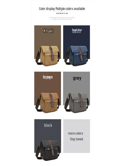 Men's Wear-Resistant Canvas Crossbody Bag