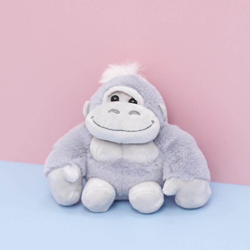 Gorilla Plush Toy King Kong Doll Claw Machine Stuffed Animal Keychain Bag Charm Cute Plushie