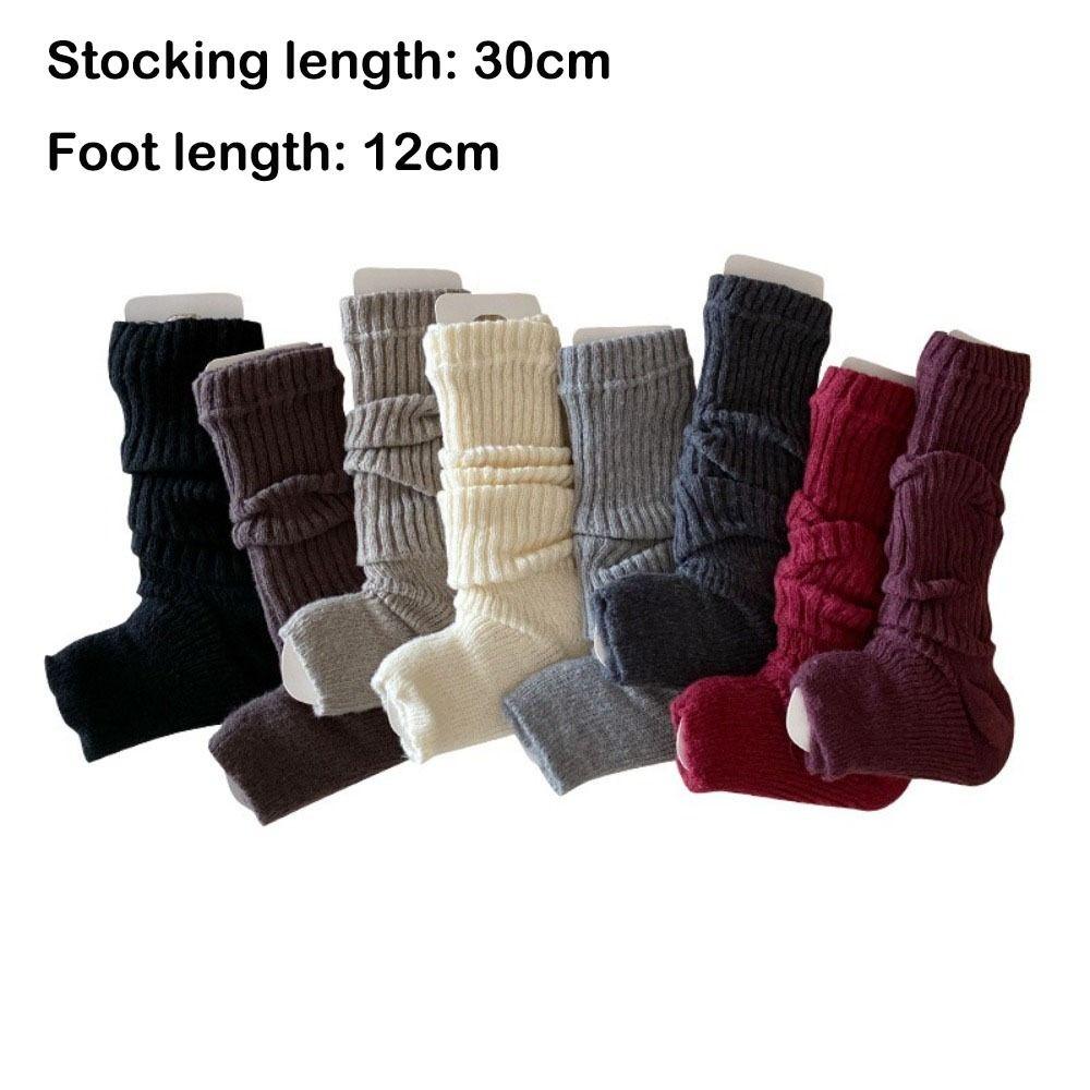 Knitting Lolitas Knitted Socks Cute Sweet Warm Foot Cover New Long Stockings  Autumn Winter