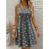 Women's Round Neck Sleeveless Tropical Parrot Print Casual Fun Tank Dresses for Spring Summer