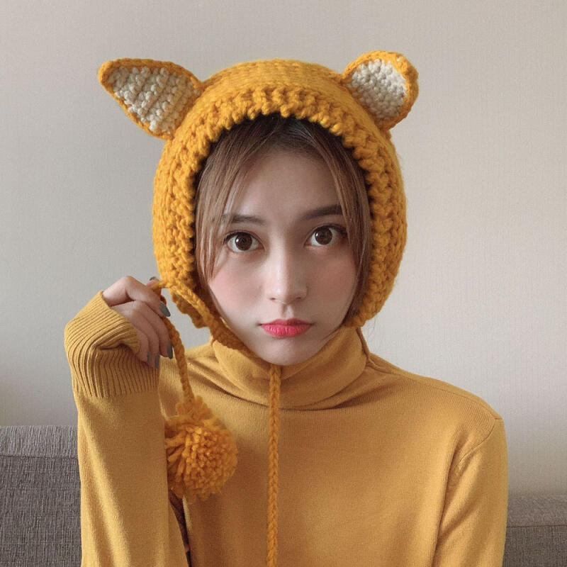 

Cute Knit Earrings (Yellow)