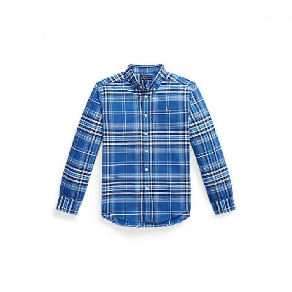 Polo Ralph Lauren Boys 8 18 Plaid Cotton Oxford Shirt Cwpowovy6820650400 S