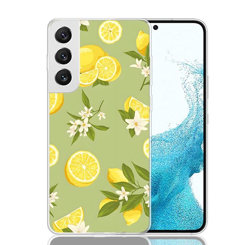 Sommerfrüchte Zitrone Handyhülle Für Samsung Galaxy S26 S25 Edge S24 S23 FE S22 Ultra S21 Plus S20 + Fundas Cover Coque Galaxy S25