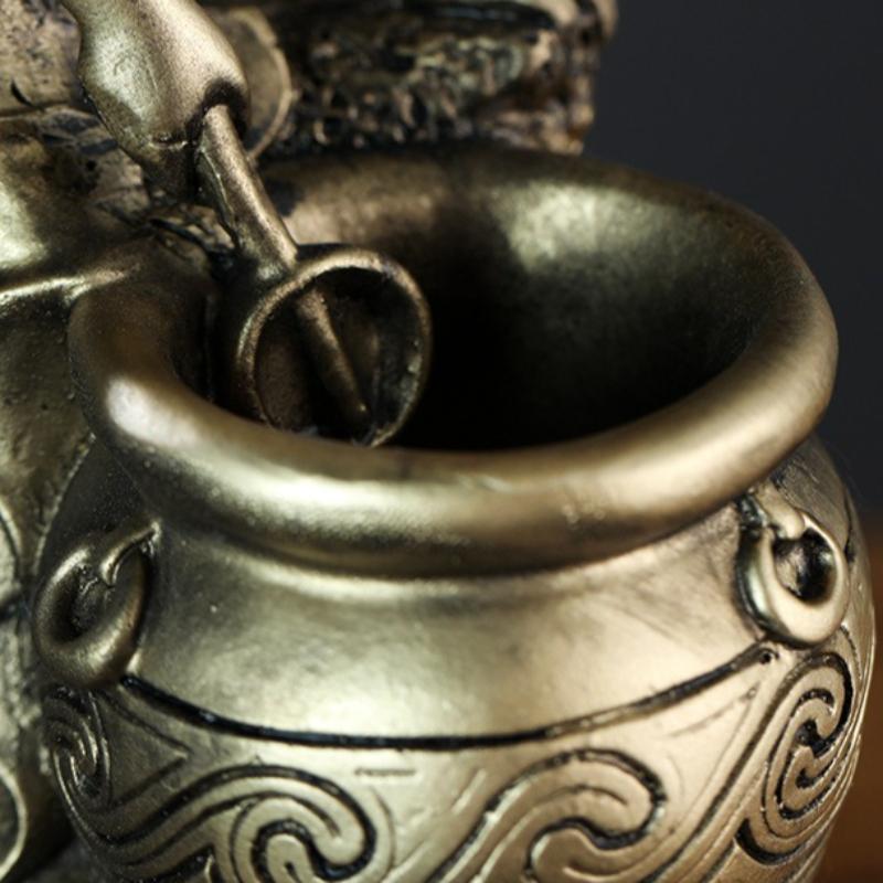 Nordic Goddess Statue Retro Imitation Copper Figure Resin Sculpture Home Aesthetic Decoration Bookshelf Desktop Art Ornaments