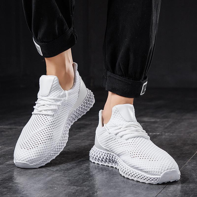 Compre Sapatos leves masculinos confortáveis almofada sapatos voando sapatos  de malha tecido sapatos de malha ao ar livre esportes barato — frete  grátis, avaliações reais com fotos — Joom