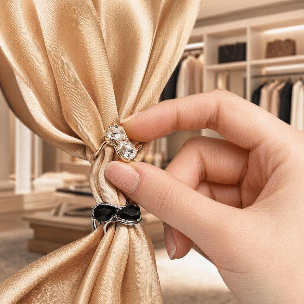 Multifunctional Scarf Buckle Alloy Corner Knotting Buckle New Scarf Ring  Scarf Fixing