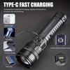 High Power LED Flashlight Super Bright LED Spotlight Long Range Torch Emergency Outdoor With 5 Lighting Modes Zoomable