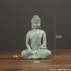 Statua Giardino Buddha Decorazione Acquario Mini Statuetta Buddismo Arredo Scrivania Tavolo Statua Zen Casa Sabbia Verde Thailandia