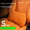 Universal Suede Car Lumbar Support All-Season Breathable Waist Protection Nappa Leather Seat Back Cushion for Car Comfort