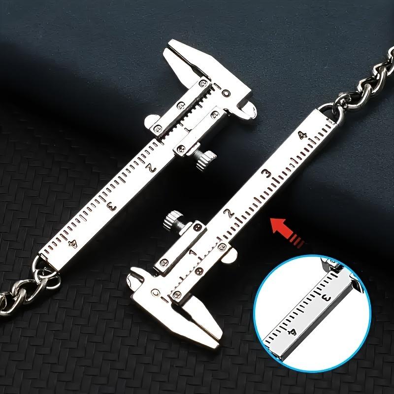 1pc Mini Portable Vernier Caliper Keychain - Dual-Scale (mm/inch) Alloy Measuring Tool, Compact Precision Instrument for Engineers, Students,