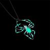 3D Uv Glow In The Dark Spider Necklace, Gothic Hip Hop Alloy Insect Halloween Goth Accessory