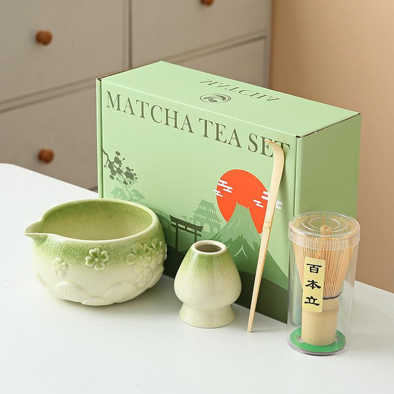 Matcha Bowl With Matcha Whisk Set Japanese Matcha Tea Set Matcha Making Kit Tranditional Song Dynasty Tea Ceremony Accessories