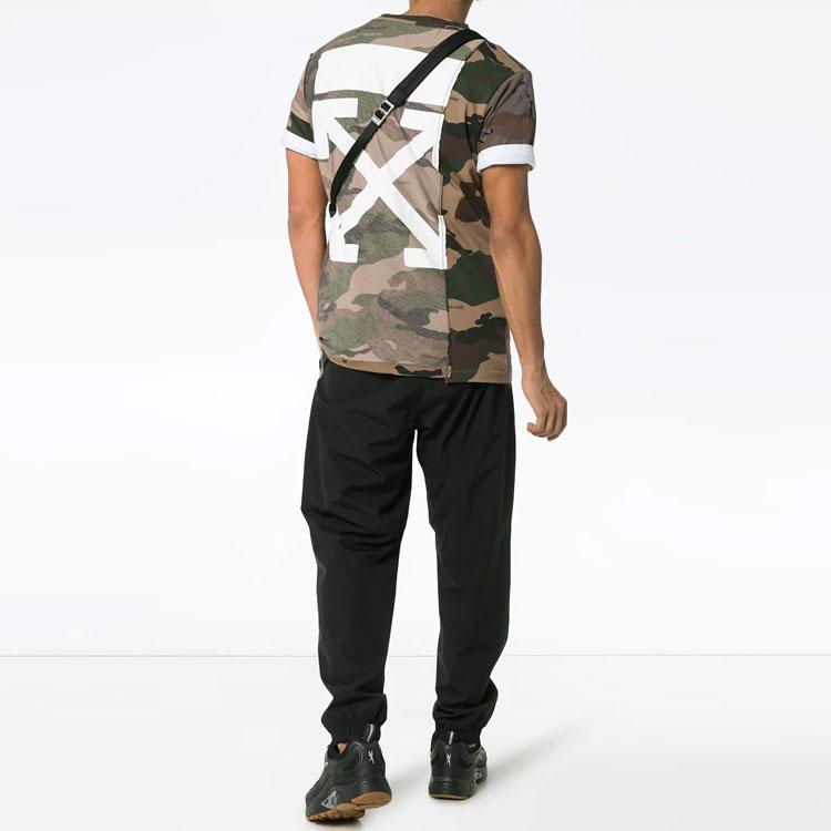 Off-White Cotton Camouflage Short Sleeve T-Shirt Men Tops OMAA056F181850429901