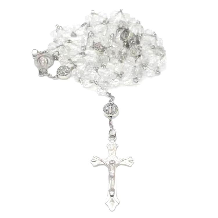 Catholic Necklace for Women Cross Charm Long Chain Christian Amulet Necklaces