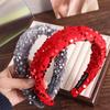 Solid Color Sequins Headband Wide Sponge Hair Band Fashion Wide Hairband  Girl