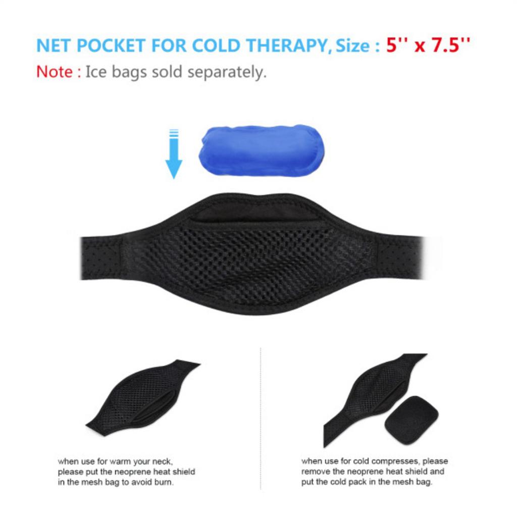 Hot Cold Therapy HeatedS Neck Wrap Brace Heating Pad Headache Pain Relief