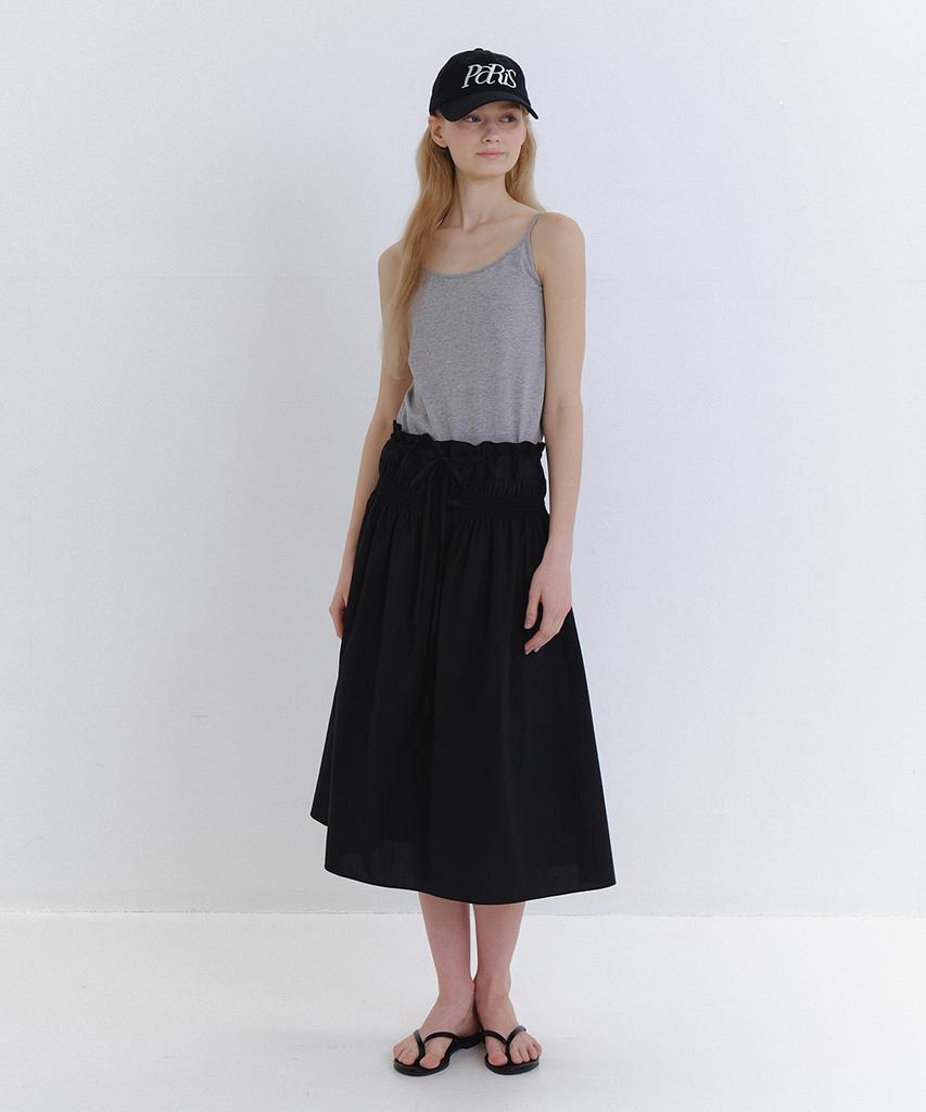LAMINEZ Claire Smoking Skirt - Black