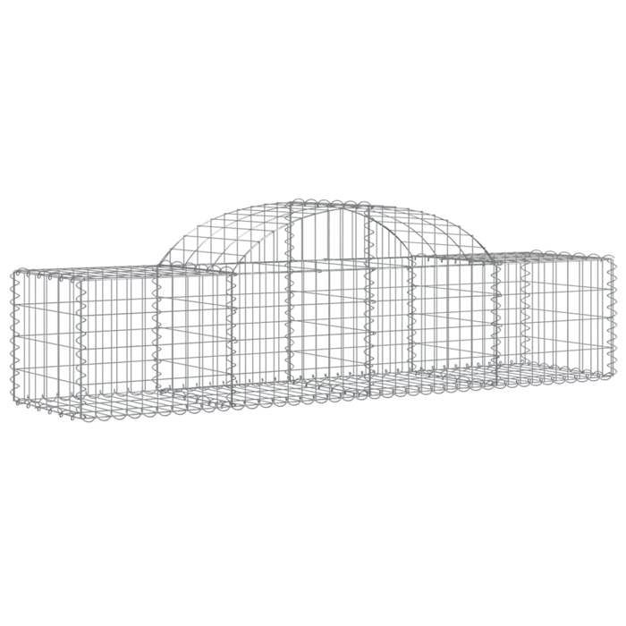 VidaXL Panier de Gabions Arqué Cage à Gabion Mur de Gabion Panier à Pierre Gabion pour Pierre Jardin Patio Extérieur 153492