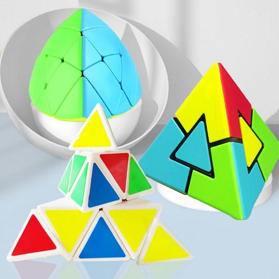 1+1 Pyraminx Cube Set Pyramid Triangle Magic Cube Special Block Expert Triangle Twist Puzzle Block, populære koreanske puslespill