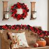 Fall Maple Leaves Vines Garland Artificial Hanging Vine Garland Autumn Decorative Hanging Vines For Garden Autumn Yard Party