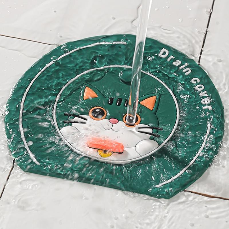 Floor Drain Cover Reusable Drain Stopper Sewer Pipe Cover Anti-Odor Bathtub Shower Drain Plug Universal